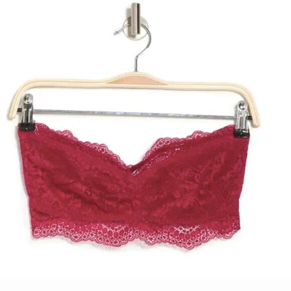 NWT Free People Burgundy Red Lacey Looks Lace Layering Bandeau Size: Small - Picture 1 of 10